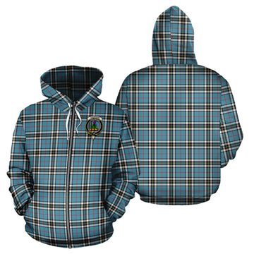 Thomson Tartan Hoodie with Family Crest