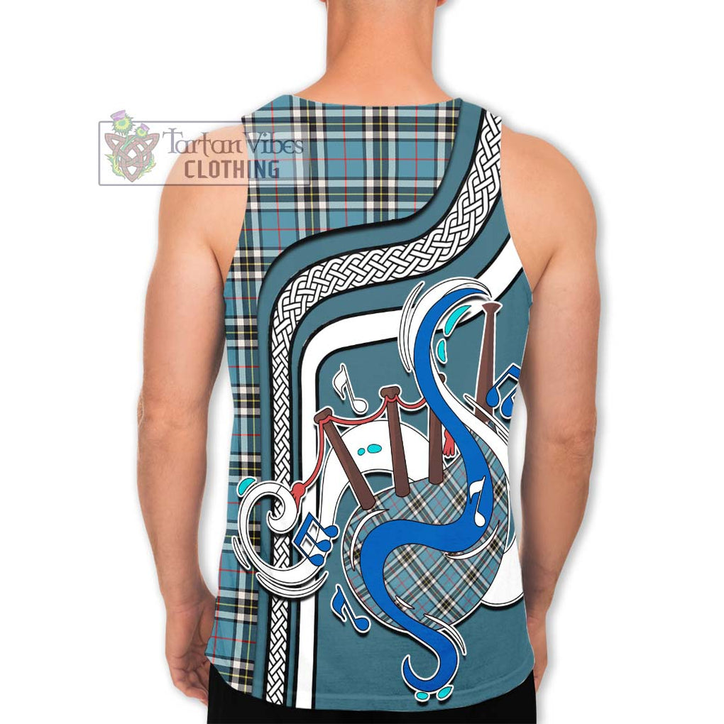Thompson (Thomson) Tartan Men's Tank Top with Epic Bagpipe Style - Tartanvibesclothing Shop