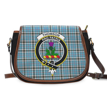 Thompson (Thomson) Tartan Saddle Bag with Family Crest