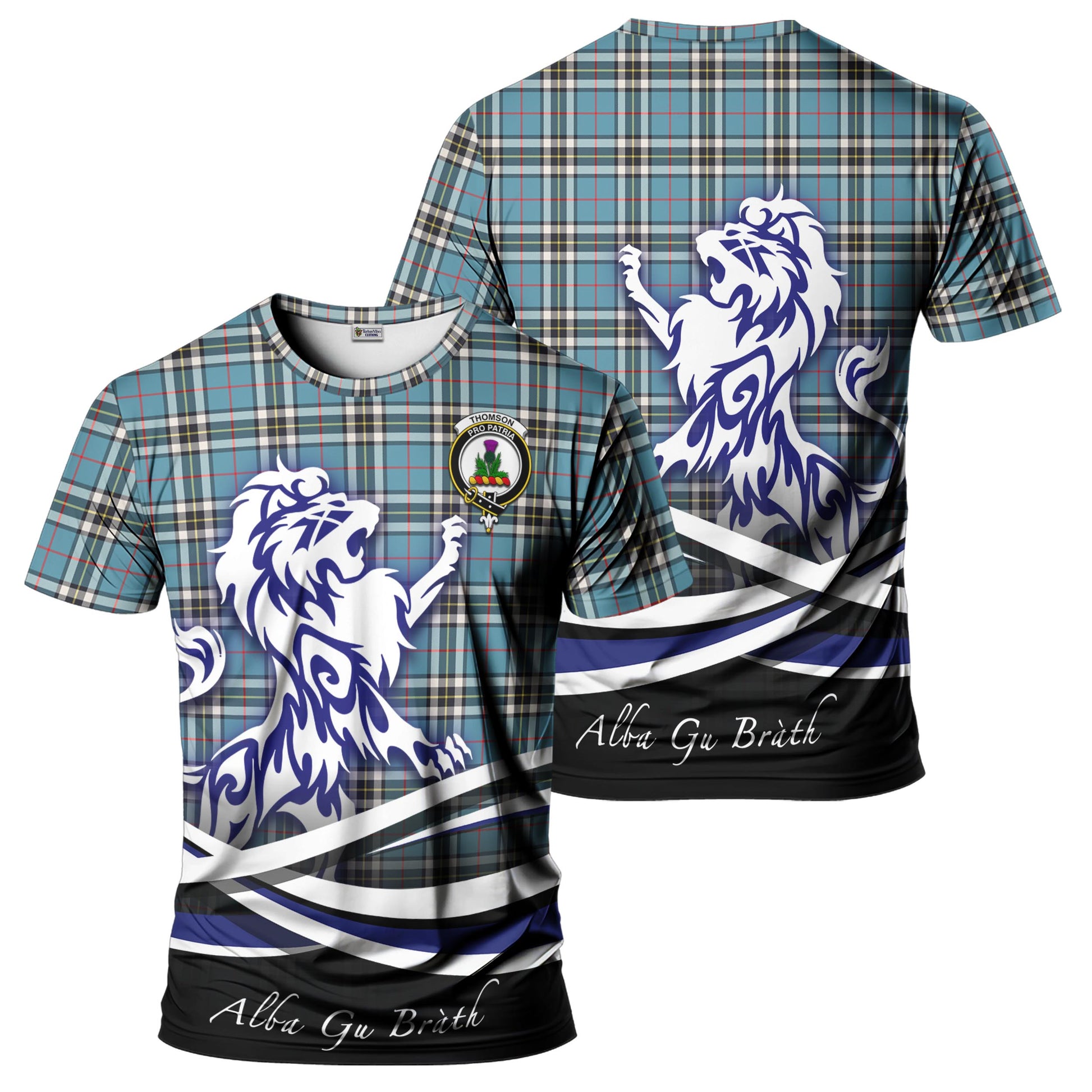 thomson-tartan-t-shirt-with-alba-gu-brath-regal-lion-emblem