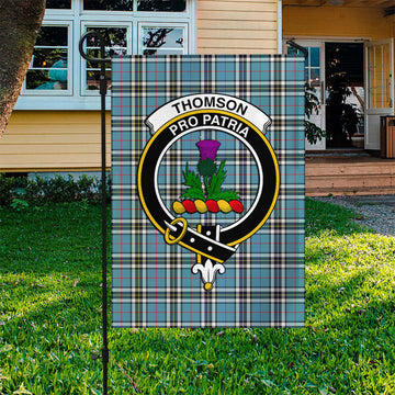 Thomson Tartan Flag with Family Crest