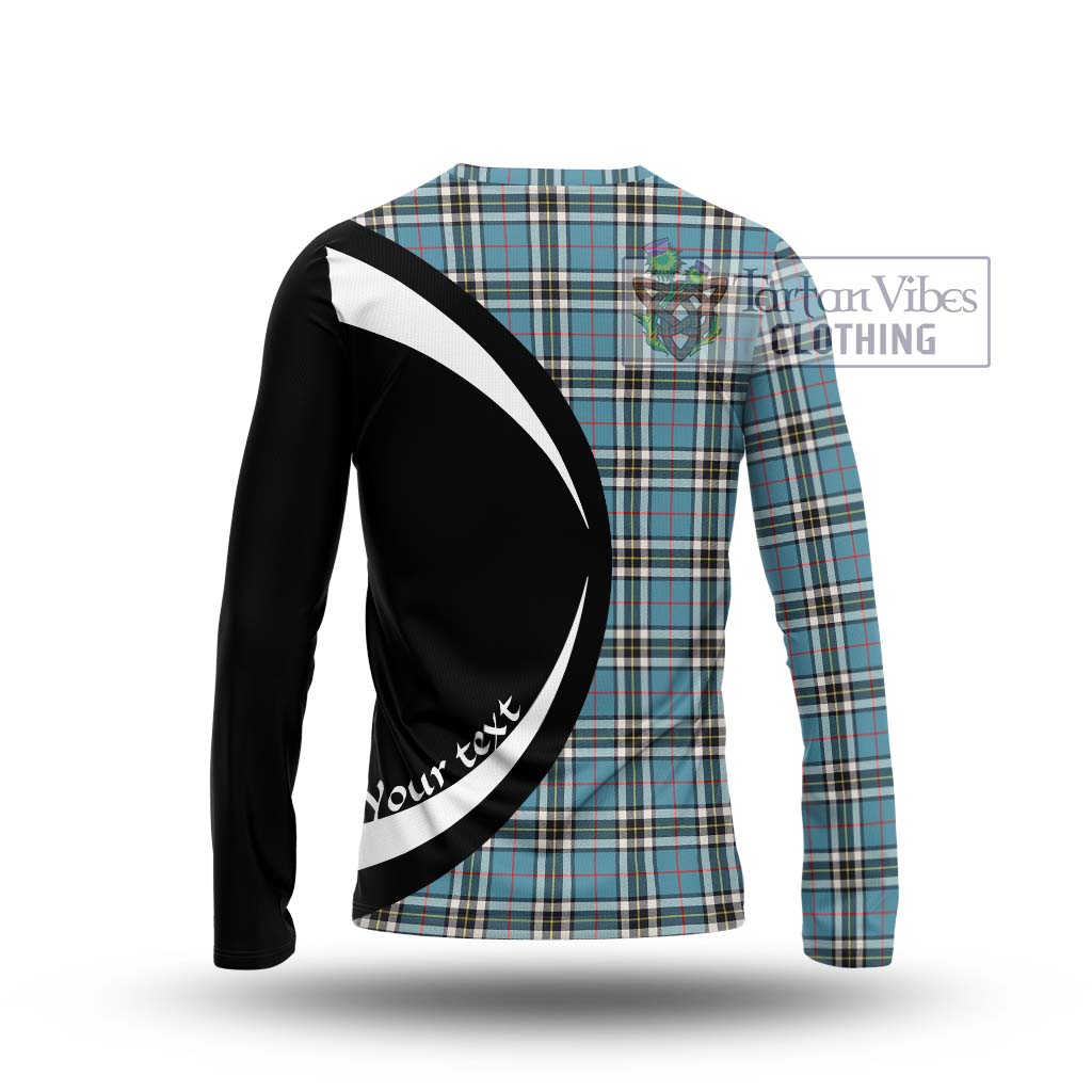 Thompson (Thomson) Tartan Long Sleeve T-Shirt with Family Crest Circle Style - Tartan Vibes Clothing