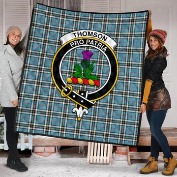 Thomson Tartan Quilt with Family Crest
