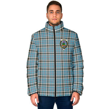 Thompson (Thomson) Tartan Padded Jacket with Family Crest