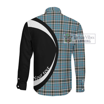Thompson (Thomson) Tartan Long Sleeve Button Up with Family Crest Circle Style