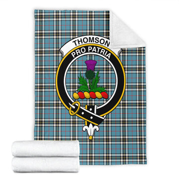 Thompson (Thomson) Tartan Blanket with Family Crest