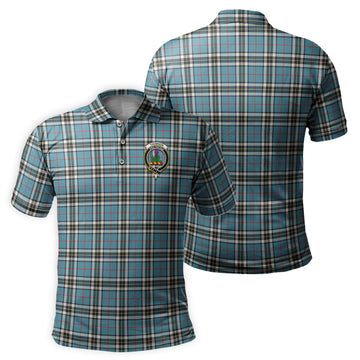 Thomson Tartan Men's Polo Shirt with Family Crest