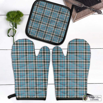 Thompson (Thomson) Tartan Combo Oven Mitt & Pot-Holder Combo 1 Oven Mitt & 1 Pot-Holder Black - Tartan Vibes Clothing