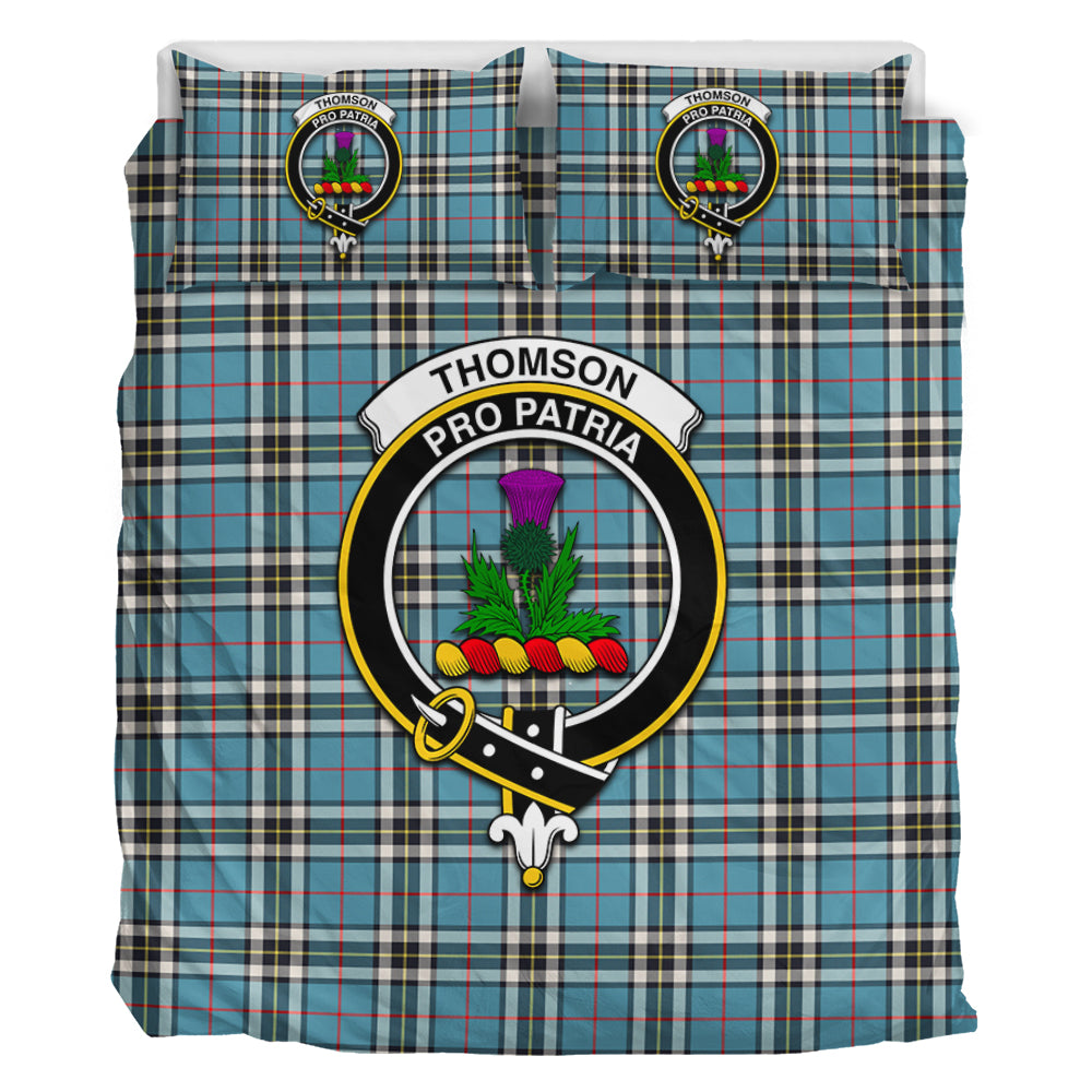 Thompson (Thomson) Tartan Bedding Set with Family Crest - Tartan Vibes Clothing