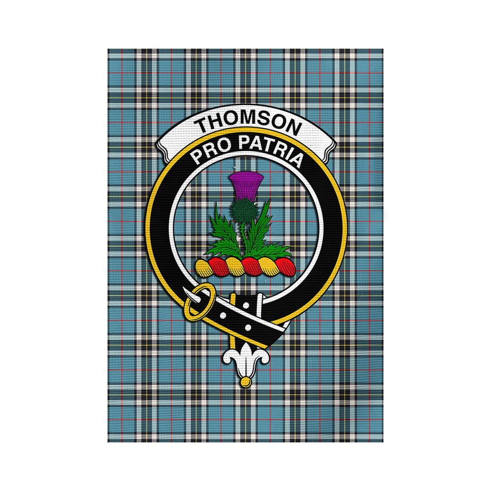 Thompson (Thomson) Tartan Flag with Family Crest - Tartan Vibes Clothing