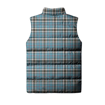 Thompson (Thomson) Tartan Sleeveless Puffer Jacket with Family Crest - Tartan Vibes Clothing