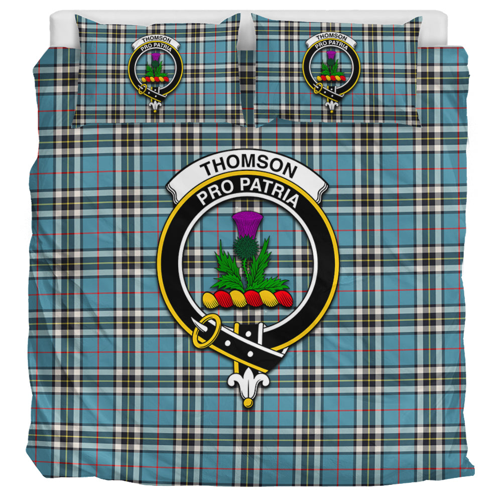 Thompson (Thomson) Tartan Bedding Set with Family Crest UK Bedding Set UK Super King 104*94 inch - Tartan Vibes Clothing