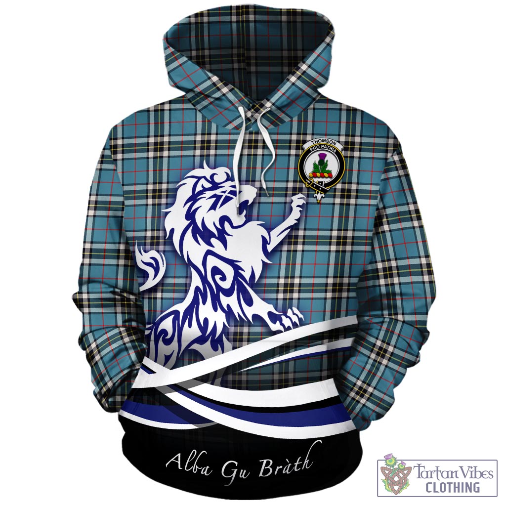 Thompson (Thomson) Tartan Hoodie with Alba Gu Brath Regal Lion Emblem - Tartan Vibes Clothing