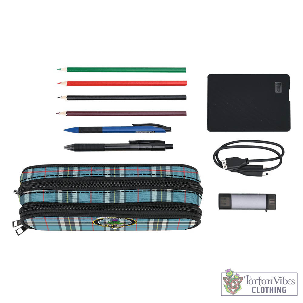 Tartan Vibes Clothing Thomson Tartan Pen and Pencil Case with Family Crest