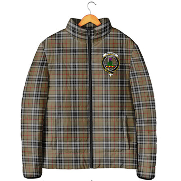 Thomson Camel Tartan Padded Jacket with Family Crest