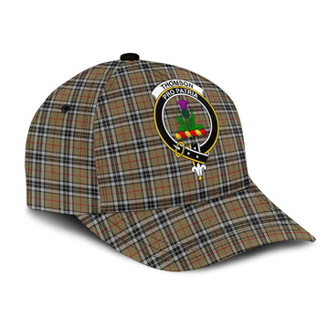 Thomson Camel Tartan Classic Cap with Family Crest