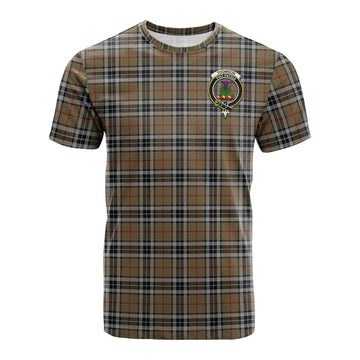 Thomson Camel Tartan T-Shirt with Family Crest