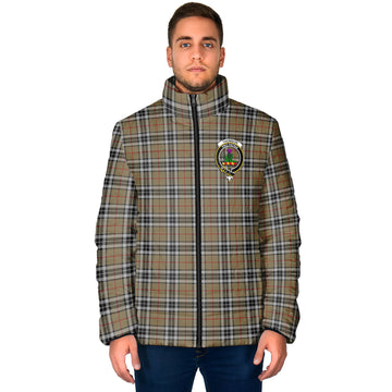 Thomson Camel Tartan Padded Jacket with Family Crest