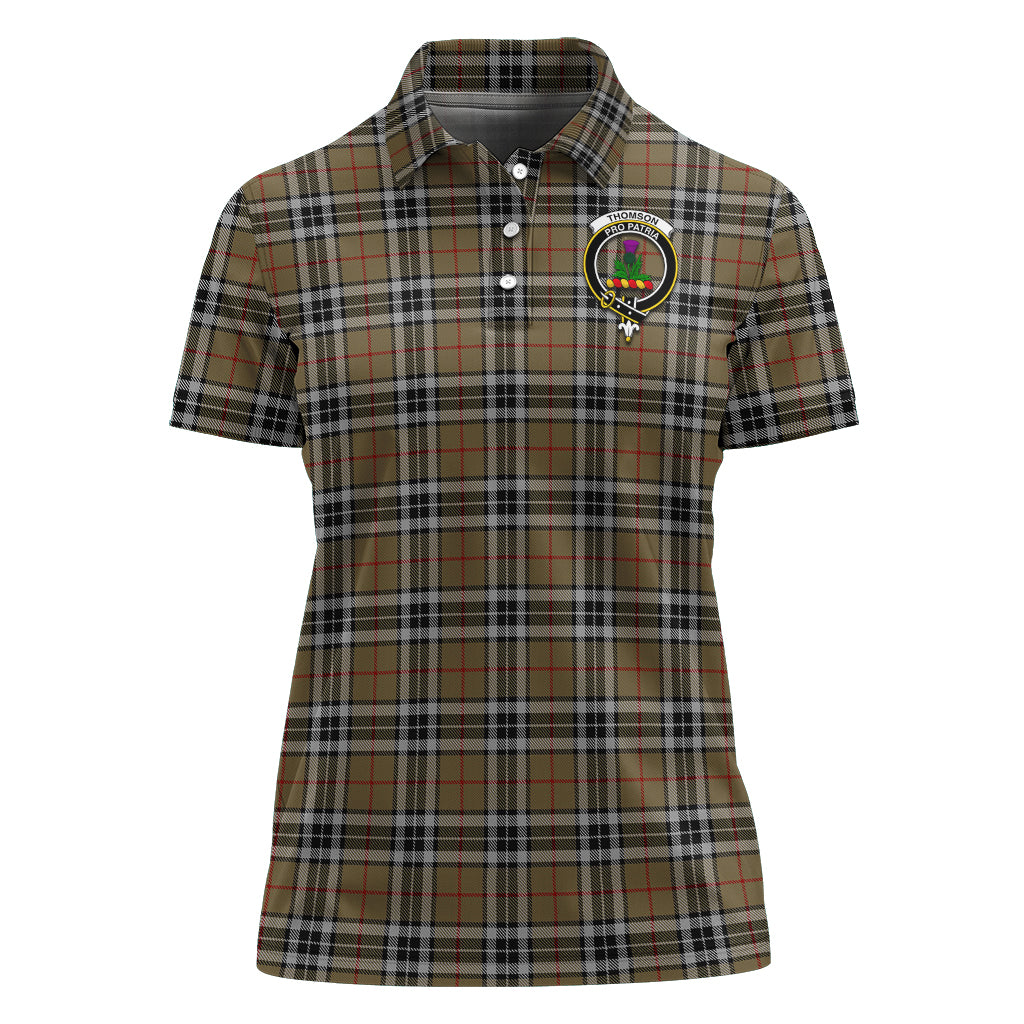 thomson-camel-tartan-polo-shirt-with-family-crest-for-women