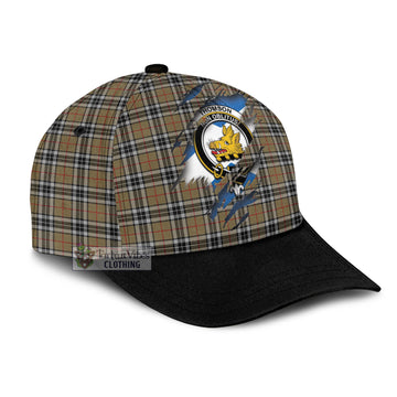 Thomson Camel Tartan Classic Cap with Family Crest In Me Style