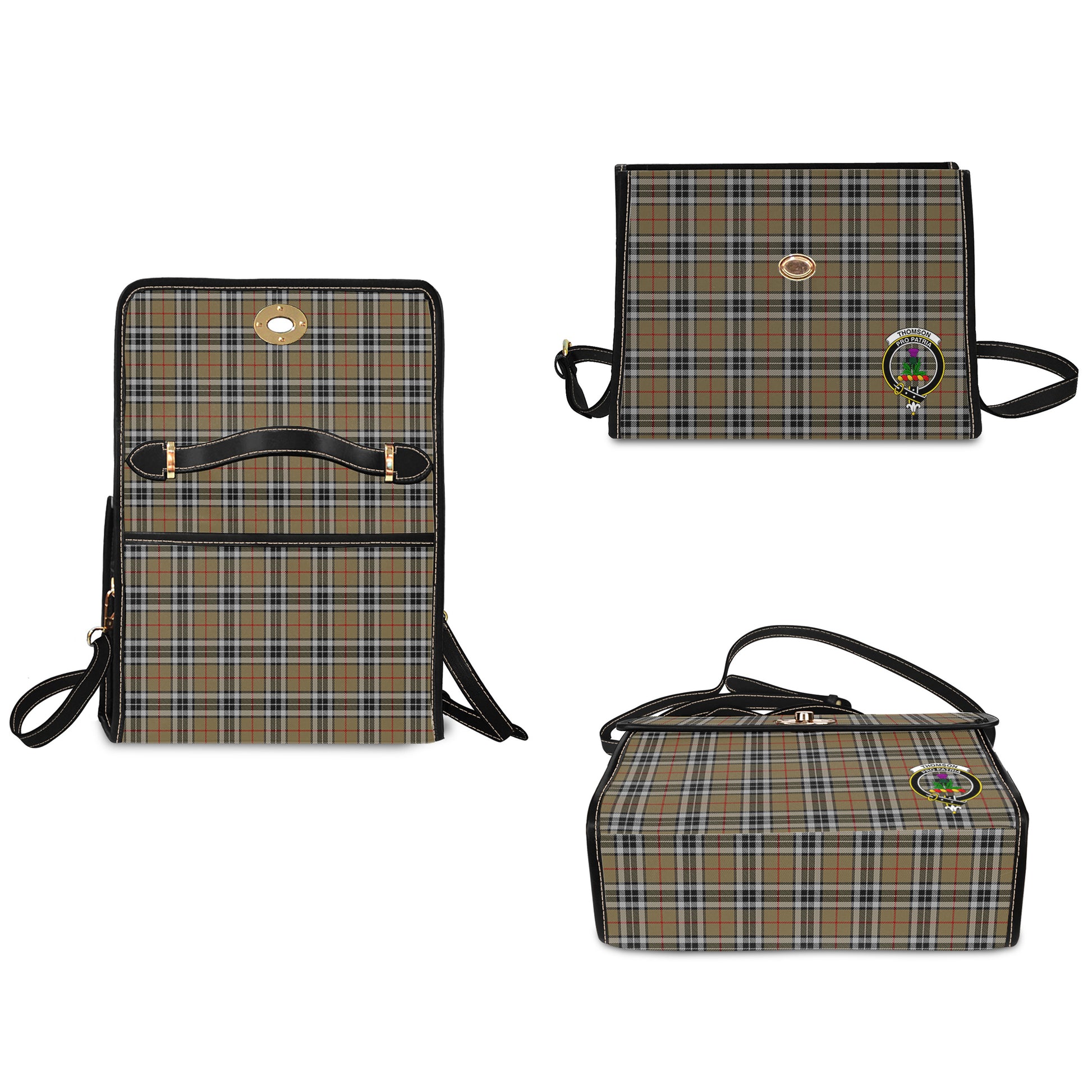 thomson-camel-tartan-leather-strap-waterproof-canvas-bag-with-family-crest