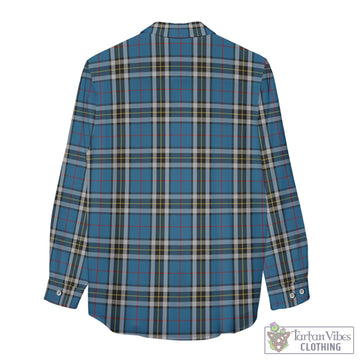Thomson Dress Blue Tartan Womens Casual Shirt with Family Crest