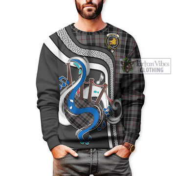 Thomson Grey Tartan Sweatshirt with Epic Bagpipe Style