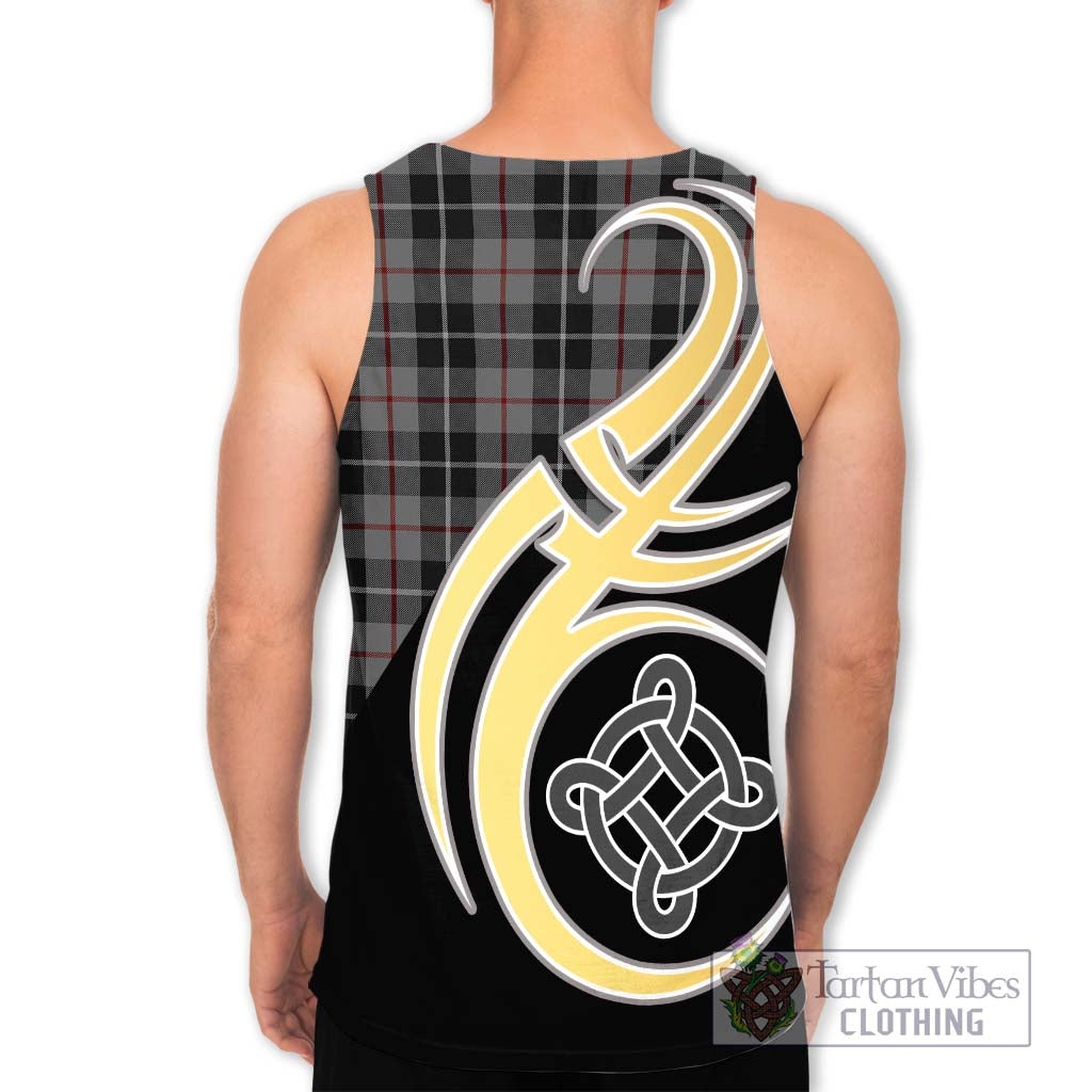 Thomson Grey Tartan Men's Tank Top with Family Crest and Celtic Symbol Style - Tartan Vibes Clothing