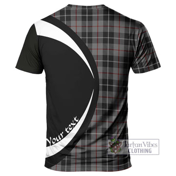 Tartan Vibes Clothing Thomson Grey Tartan T-Shirt with Family Crest Circle Style