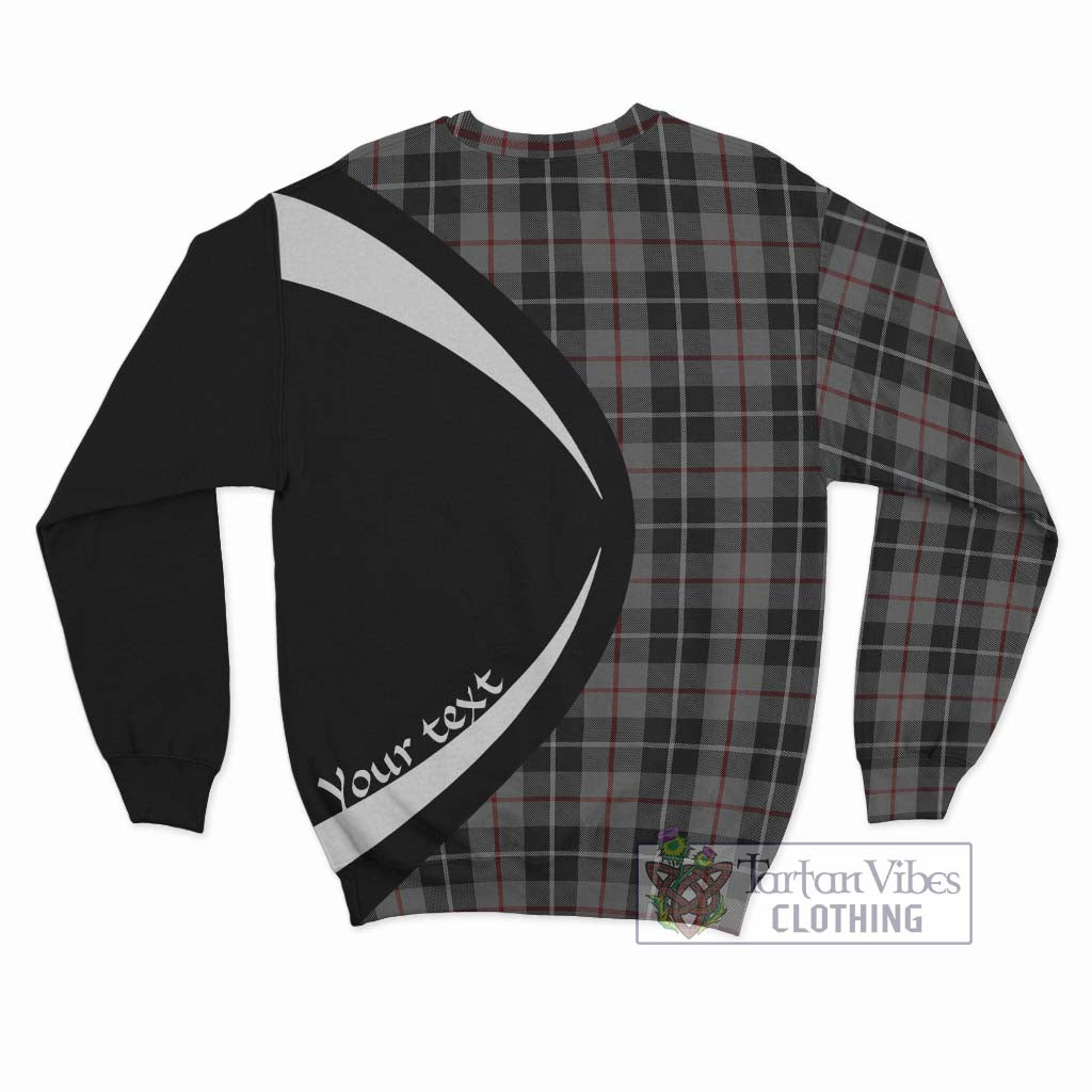 Thomson Grey Tartan Sweatshirt with Family Crest Circle Style - Tartan Vibes Clothing