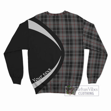 Thomson Grey Tartan Sweatshirt with Family Crest Circle Style - Tartan Vibes Clothing