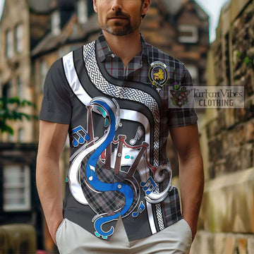Thomson Grey Tartan Hawaiian Shirt with Epic Bagpipe Style
