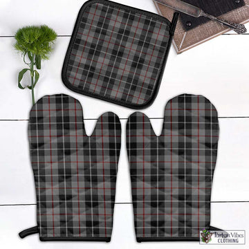 Thomson Grey Tartan Combo Oven Mitt & Pot-Holder Combo 1 Oven Mitt & 1 Pot-Holder Black - Tartan Vibes Clothing
