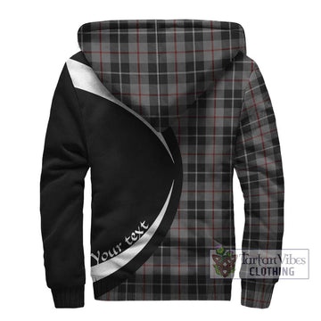 Thomson Grey Tartan Sherpa Hoodie with Family Crest Circle Style