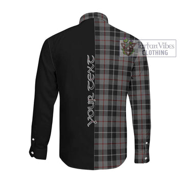 Thomson Grey Tartan Long Sleeve Button Shirt with Family Crest and Half Of Me Style