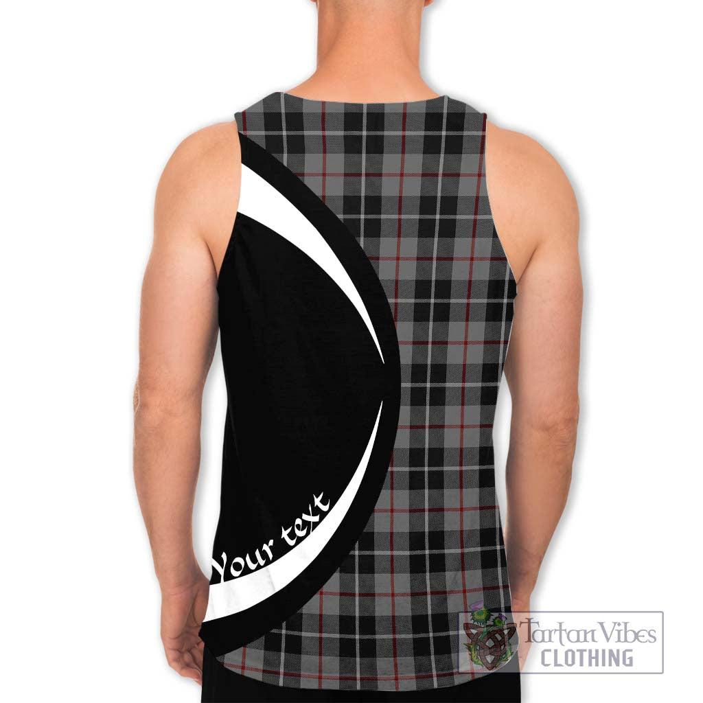 Thomson Grey Tartan Men's Tank Top with Family Crest Circle Style - Tartan Vibes Clothing