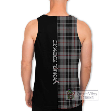 Thomson Grey Tartan Men's Tank Top with Family Crest and Half Of Me Style