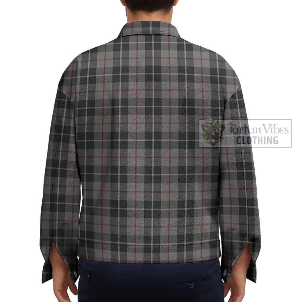 Thomson Grey Tartan Unisex Lapel Cotton Jacket - Tartan Vibes Clothing