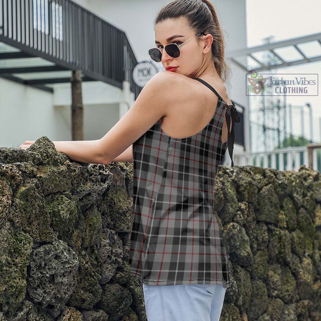 Tartan Vibes Clothing Thomson Grey Tartan Loose Halter Neck Camisole