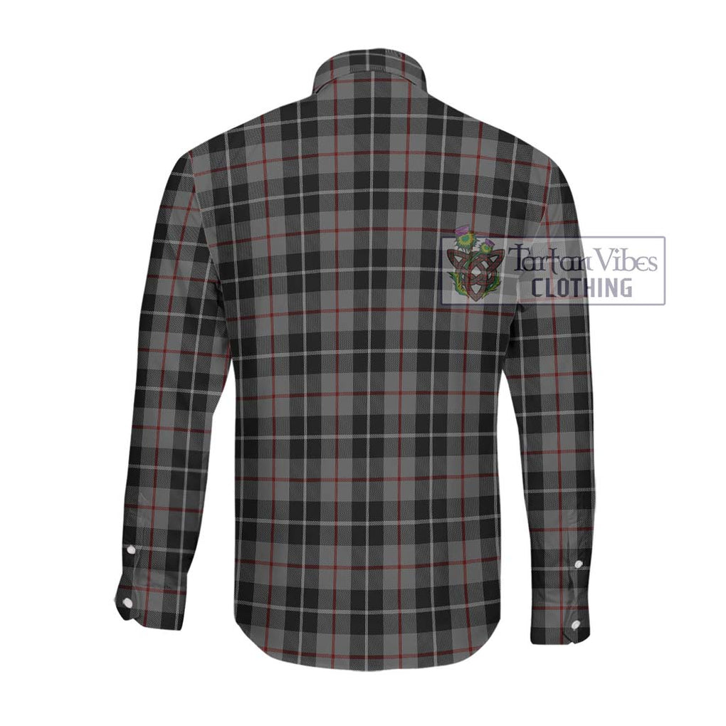 Thomson Grey Tartan Long Sleeve Button Shirt with Family Crest DNA In Me Style - Tartanvibesclothing Shop
