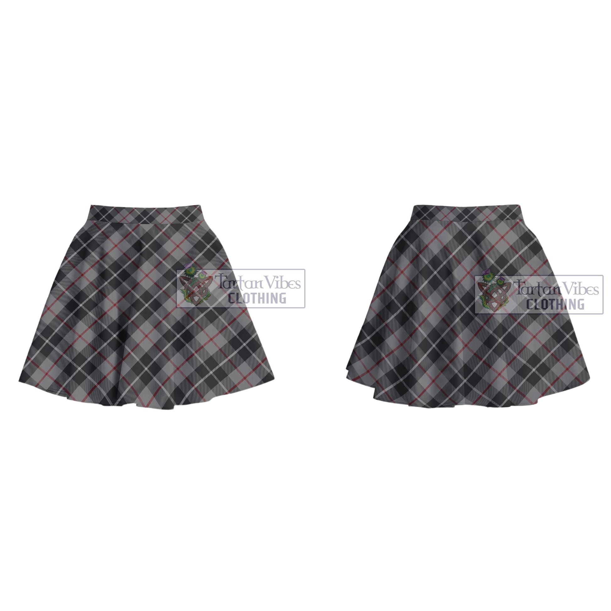 Tartan Vibes Clothing Thomson Grey Tartan Women's Plated Mini Skirt
