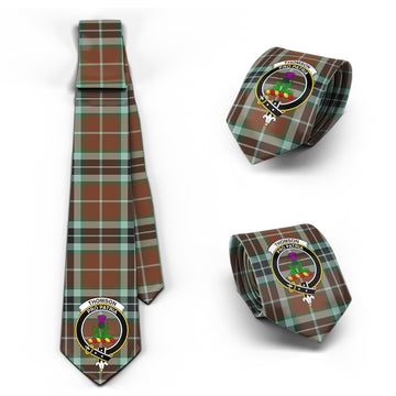 Thomson Hunting Modern Tartan Classic Necktie with Family Crest