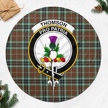 Thomson Hunting Modern Tartan Christmas Tree Skirt with Family Crest