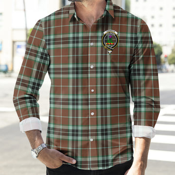 Thomson Hunting Modern Tartan Long Sleeve Button Up Shirt with Family Crest