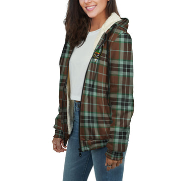 Thomson Hunting Modern Tartan Sherpa Hoodie with Family Crest