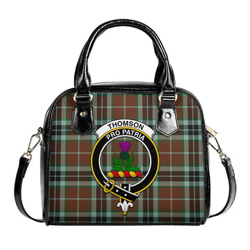 Thomson Hunting Modern Tartan Shoulder Handbags with Family Crest