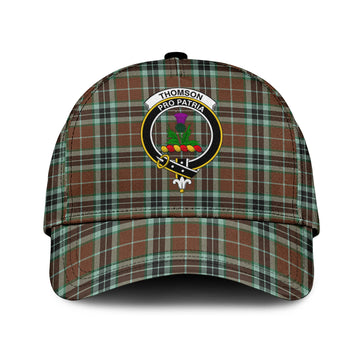 Thomson Hunting Modern Tartan Classic Cap with Family Crest