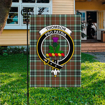 Thomson Hunting Modern Tartan Flag with Family Crest