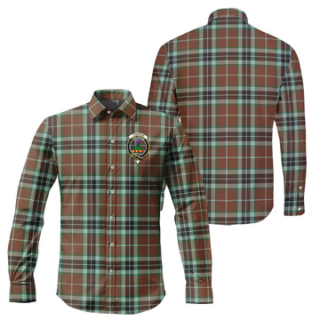 Thomson Hunting Modern Tartan Long Sleeve Button Up Shirt with Family Crest