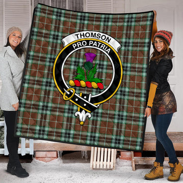 Thomson Hunting Modern Tartan Quilt with Family Crest